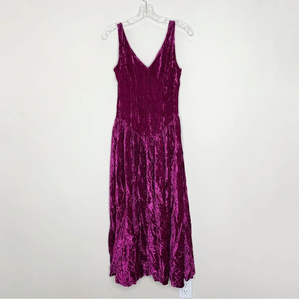 Vintage Betsey Johnson Punk Label Crushed Velvet Dress - Picture 6 of 9